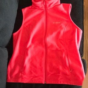 Orange Columbia fleece vest